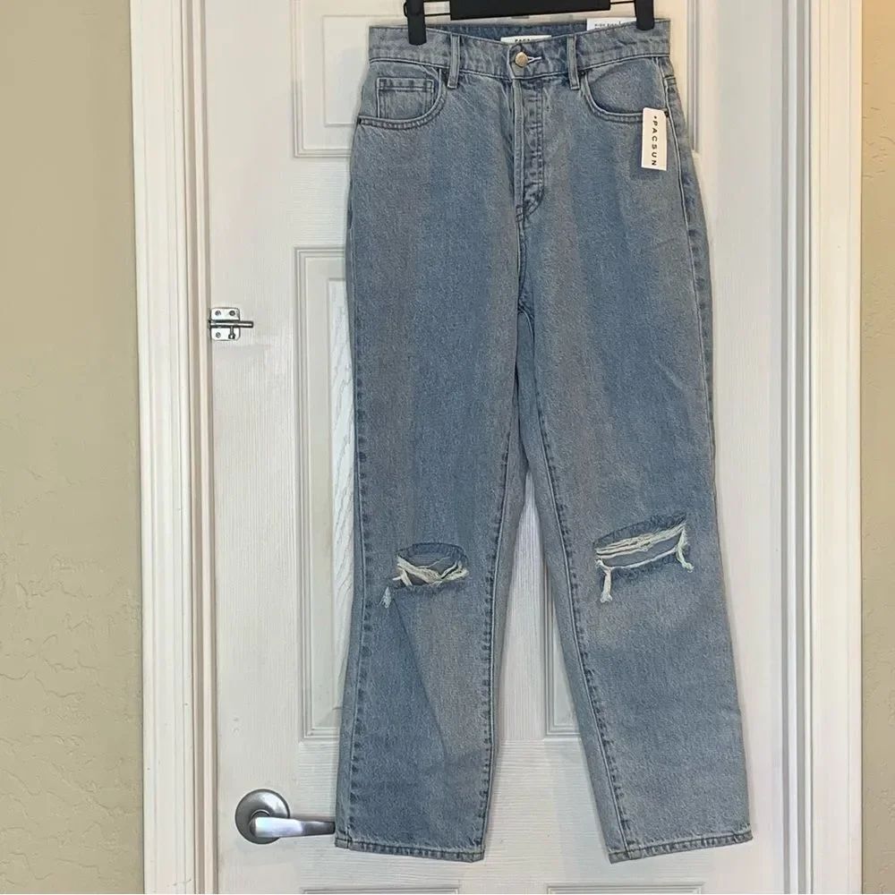 PacSun Distressed High Rise Straight Distressed Jeans Size 26